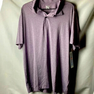 NWT  32 DEGREES COOL MENS SIZE  XXL LIGHT PURPLE POLO SHIRT 2 BUTTON POLO